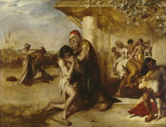 Le Retour du fils prodigue repentant à son père